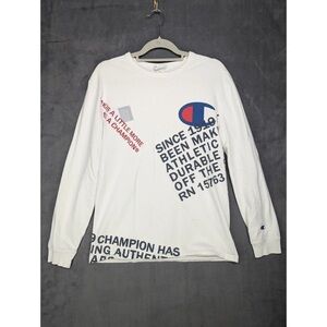 Champion Graphic White Long Sleeve Men's Tee